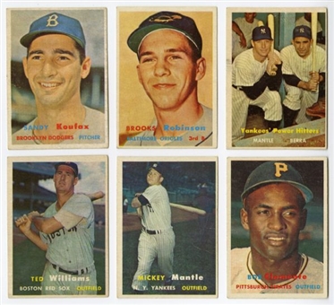 1957 Topps Baseball Complete Set of 407 Cards
